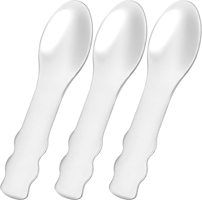Pndeyo 3pcs Mini Stainless Steel Makeup Spatula, Reusable Cosmetic Cream by Pndeyo