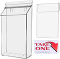 Outdoor Brochure Holder with Window Hook and Lid Holds 6" x 10" Pamphlets by MarketingHolders