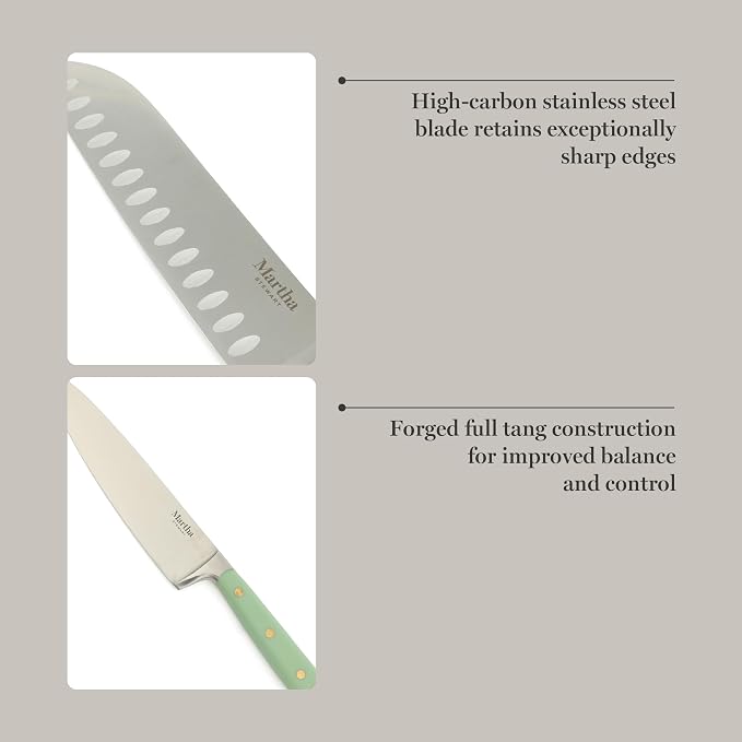 Martha Stewart 16-Piece Lockton High Carbon Stainless Steel Knife Block Set - Image 5