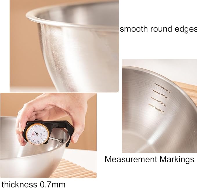 Stainless Steel Salad Bowls Set - Image 9