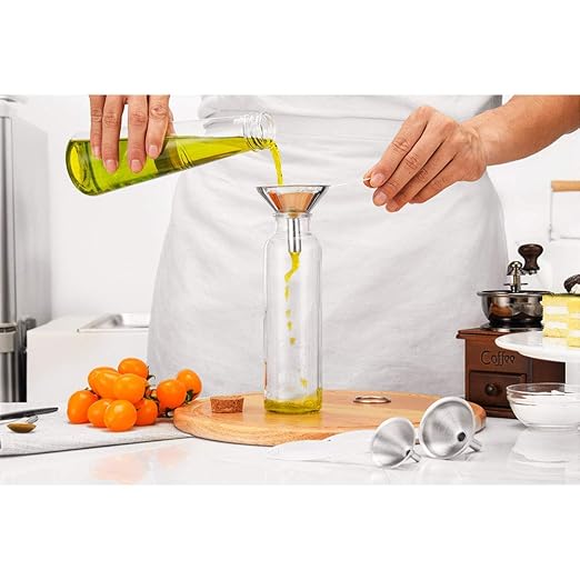 Small Funnels for Filling Bottles, Food Grade Mini Metal Funnel for - Image 3
