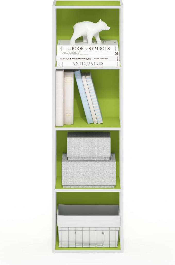 Furinno PASIR Book Shelf, 4-Tier Modern Bookshelf, Open Shelves Bookcase 9 x 12 - Image 6