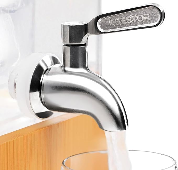 Stainless Steel Spigot for Beverage Dispenser – Leak-Proof Replacement Spigot by KSESTOR