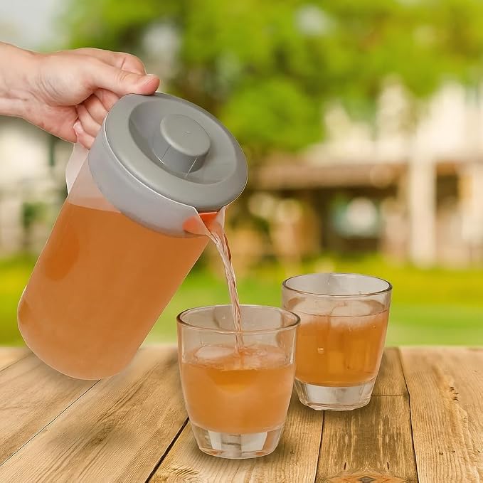 Water Pitcher with Lid 1 Gallon Pitcher, Freezer/Dishwasher Safe, BPA Free & - Image 6