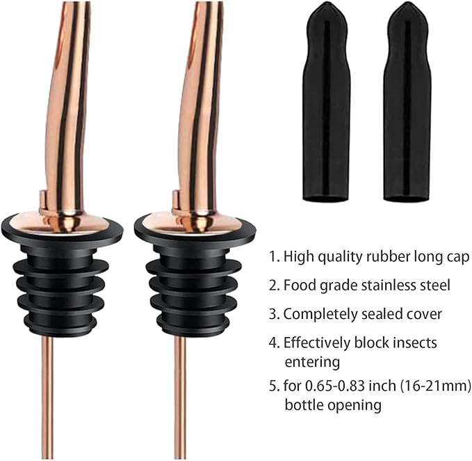 Pafusen 6 Pack Liquor Bottle Pourers, Liquor Pour Spout - Image 2