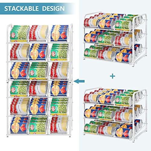 BTY 3-Tier Can Organizer, 2 Pack, White