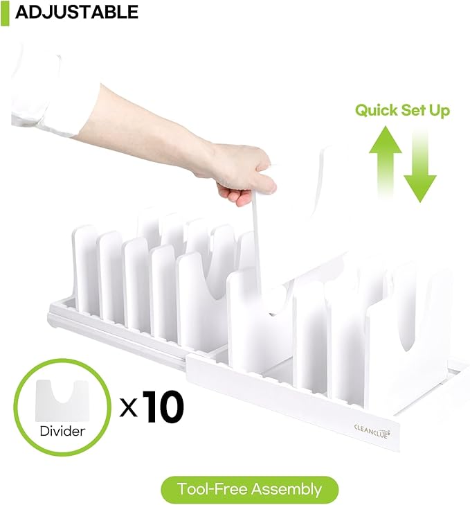 Pots and Pans Organizer under Cabinet, Bamboo Expandable Bakeware and Cutting - Image 3