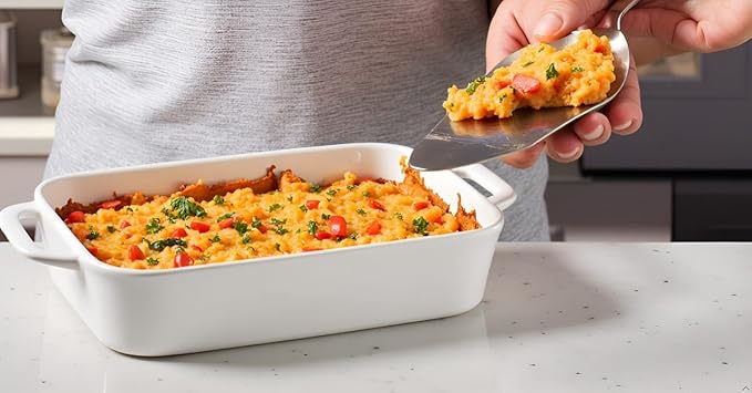 Sweejar Ceramic Bakeware Set, 9x13 Rectangular Baking Dish - Image 9