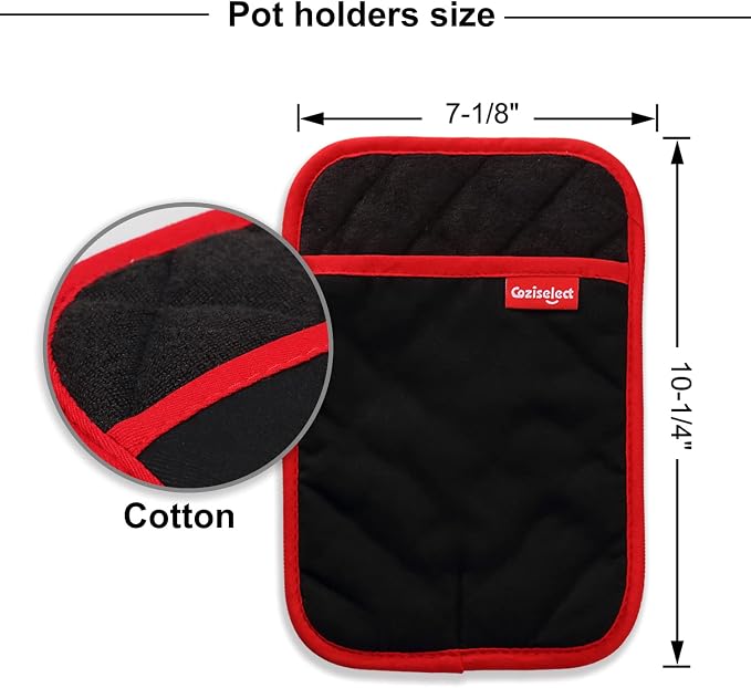 Hot Pads for Kitchen, Potholders for Kitchen Heat Resistant, Heavy Duty Pot - Image 7