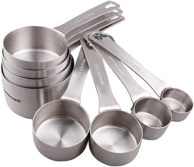 Measuring Cup Set of 8, 18/8 Stainless Steel Measuring Cups - Image 3