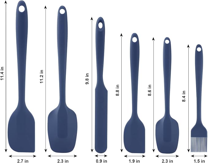 Silicone Spatulas Set, Rubber Spoon Spatula Heat Resistant Spoonula One Piece - Image 6