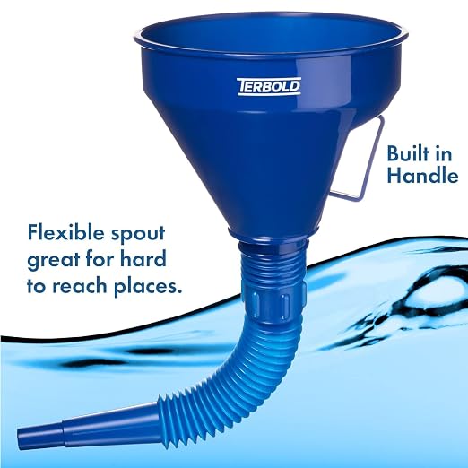 Automotive Flex Funnel with Hose & Mesh Filter – Wide Mouth Oil Funnel - Image 5