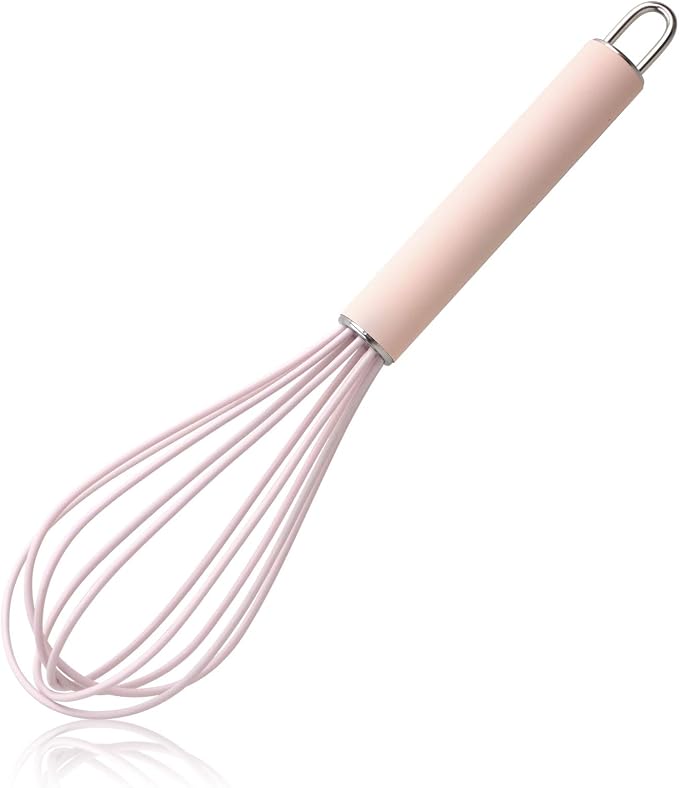 GorGin high temperature and easy to clean silicone whisk, 10 inch, grip good by GorGin