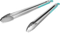 304 Stainless Steel Kitchen Cooking Tongs, Aqua Sky by ALLWIN-HOUSEWARE