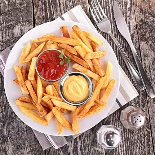 Fasmov 12 Pack 3.75 inches 18/8 Stainless Steel Sauce Bowl Round
