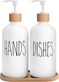 MOMEEMO White Soap Dispenser Set, Contains Hand and Dish Soap Dispenser by MOMEEMO