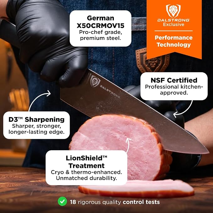 Dalstrong 24-Piece Knife Block Set — Forged German Steel, Steak Knives — - Image 3
