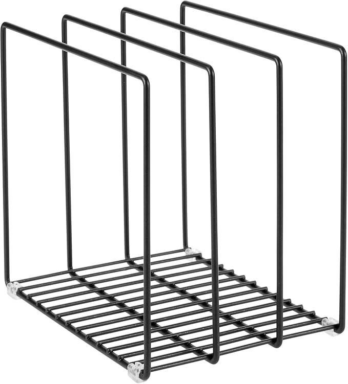 mDesign Steel Storage Tray Organizer Rack - Image 8