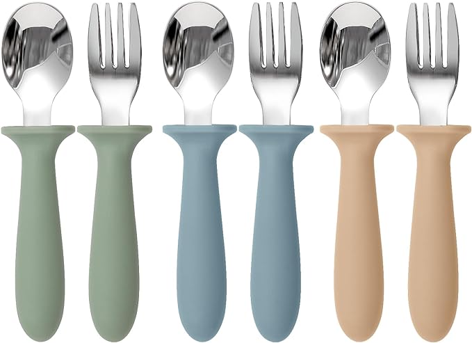 Eascrozn Toddler Utensils, 6 Pack kids Silverware Set by Eascrozn