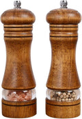 Haomacro Wood Salt and Pepper Grinder Mills Set, Classic Manual Pepper Grinder by Haomacro