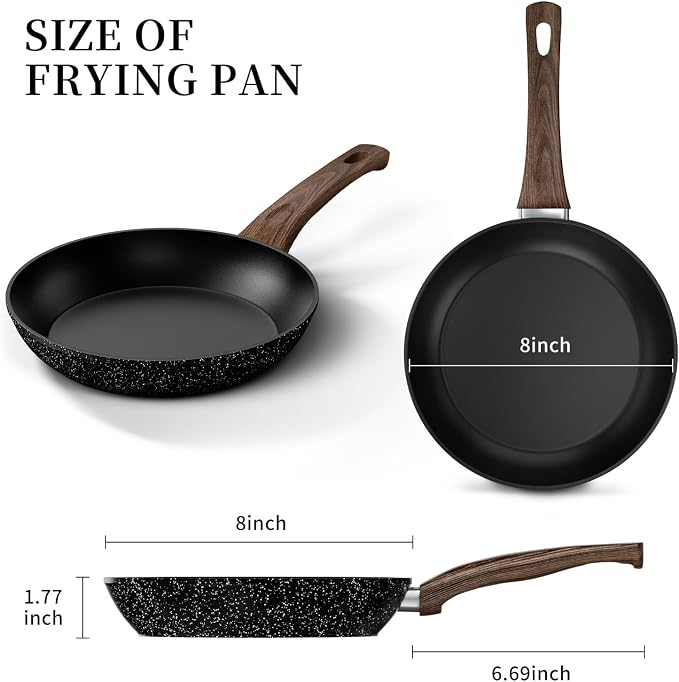 Innerwell Non Stick Frying Pan, Frying Pan Nonstick Egg Pan Non Toxic, Small - Image 2