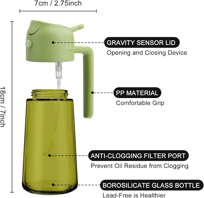 2 In 1 Oil Dispenser And Oil Sprayer, 16 Oz/470 Ml Oil Dispenser - Image 5