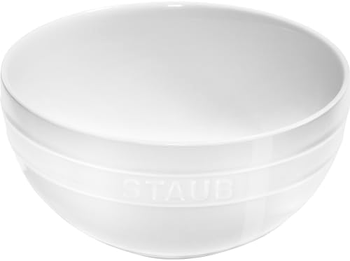 STAUB Ceramic 2-pc Nested Mixing Bowl Set - White