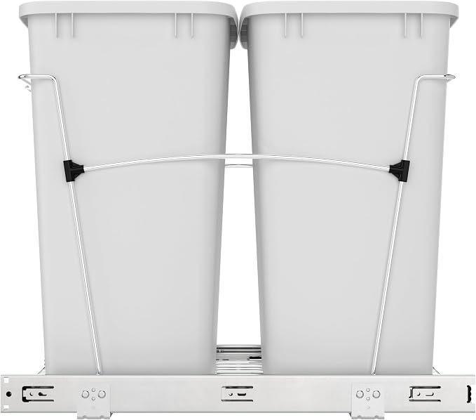 Rev-A-Shelf RV-18KD-11C S Double Pullout Trash Can - Image 7