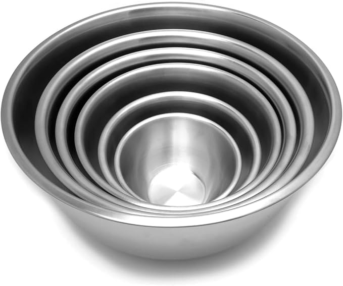 Fox Run 6-Piece Nesting Stainless Steel Polished Mirror Finish Mixing Bowls Set - Image 4