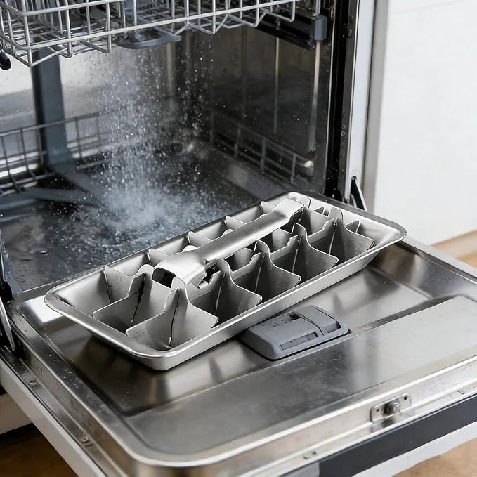 Stainless Steel Ice Cube Trays, 18-Slot Detachable & Easy-Release Freezer Tray - Image 3