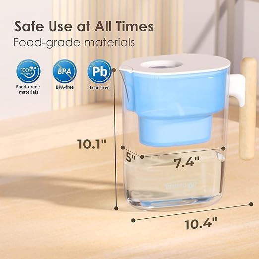Waterdrop PT-04B Water Filter Pitcher, 10-Cup Capacity, NSF Certified, - Image 4