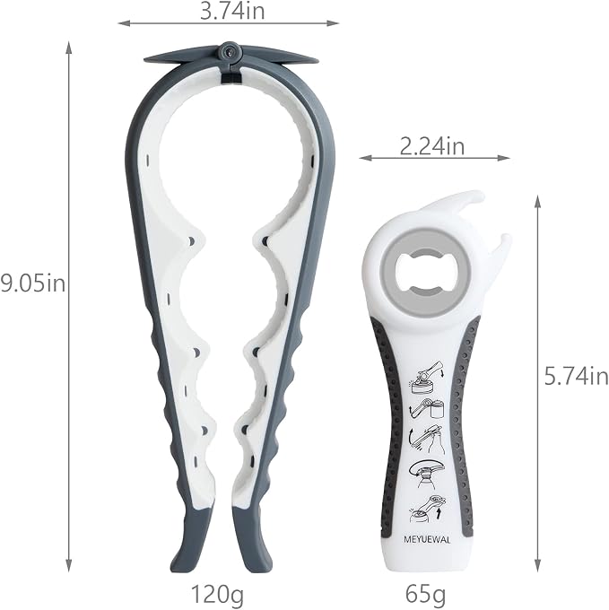 Jar Opener Bottle Opener for Weak Hands, 5-in-1 Multi-Function Can Opener - Image 2