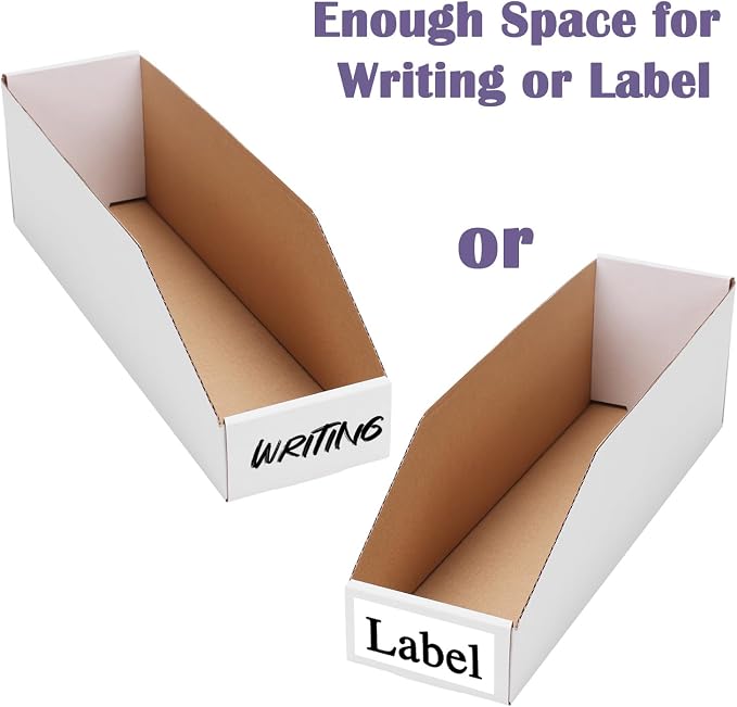 EXYGLO Cardboard Storage Bins 35 Pack, Corrugated Organizer Bins - Image 4