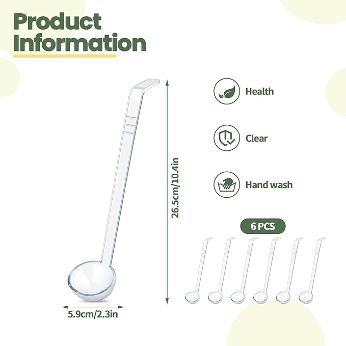 6 Pcs 1 Oz Small Ladle 10.4 Inches Mini Ladles - Image 3