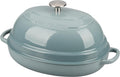 EDGING CASTING Enameled Oval Cast Iron Dutch Oven Pot with Lid, Bread