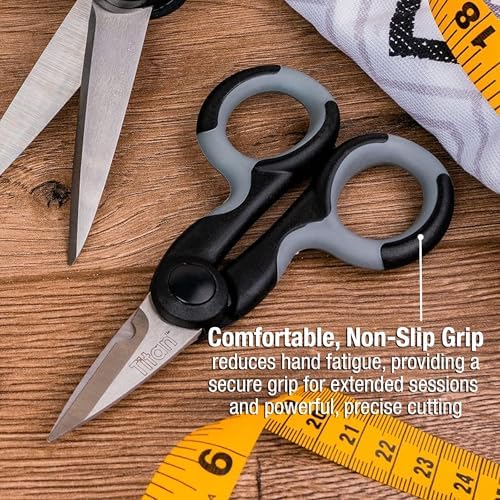 TitanTM Heavy-Duty Multipurpose Scissors, Power Notch, Black/Grey
