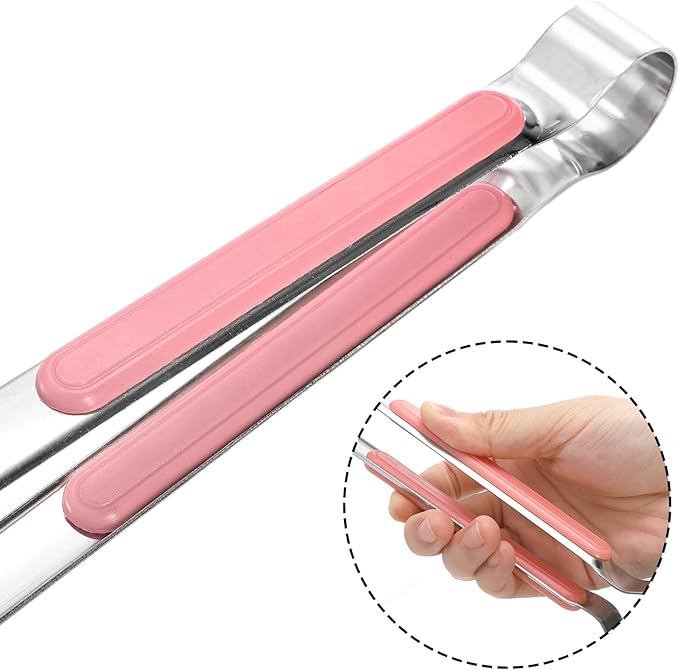 10 Pack Stainless Steel Kitchen Tong, 10 inch Heavy Duty Serving Tong - Image 3