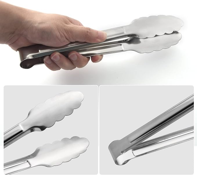 Serving Tongs, Buffet Tongs, ACAUTO Stainless Steel Food Tong Serving Tong - Image 3