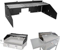 Universal Wind Screen/Guard and Griddle Warming Rack Set Fit by PHYESUVIN