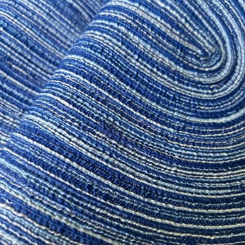WAZAIGUR Oval Placemats Set of 4, Woven Braided, 18 x 12 Inch, Blue &