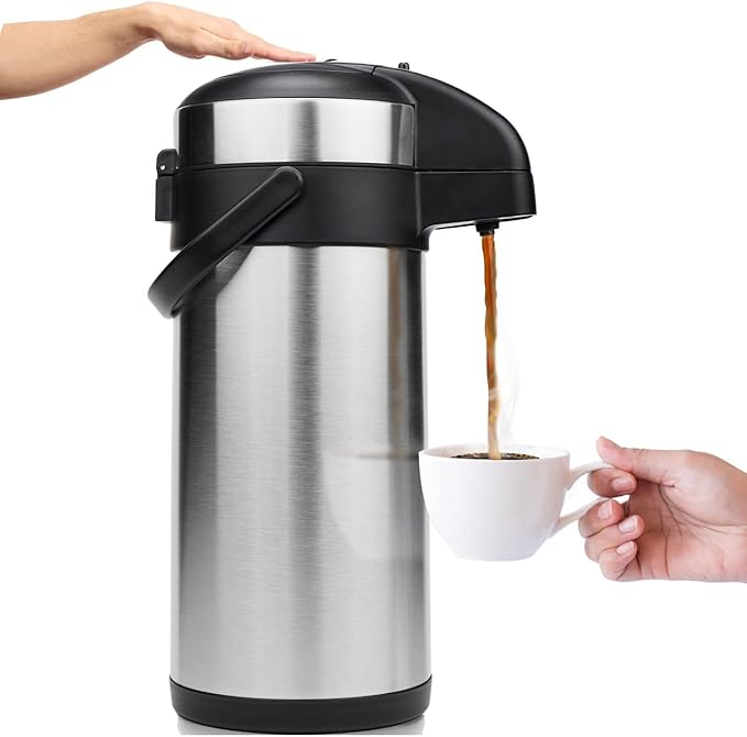 VONDIOR Airpot Coffee Dispenser - 169 Oz Insulated Stainless Steel Coffee by Vondior