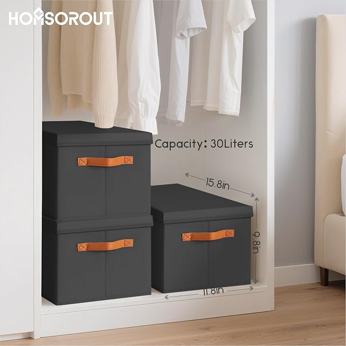 Homsorout Storage Bins with Lids - Image 7