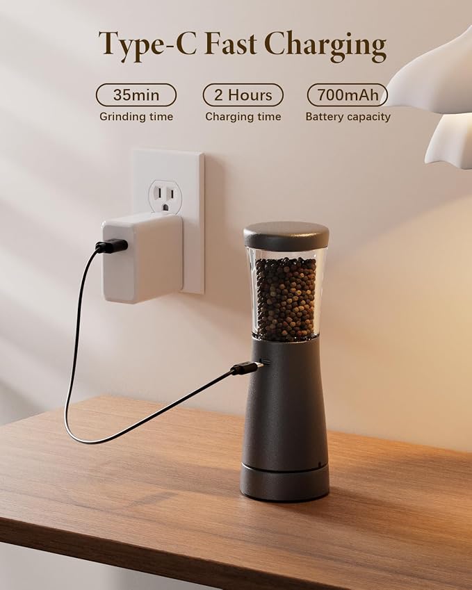 Electric Salt and Pepper Grinder Set - Image 7