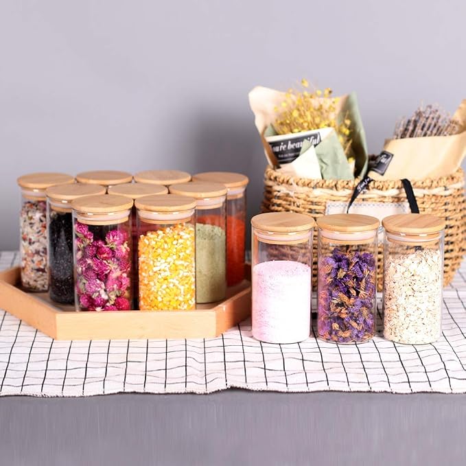 Tzerotone 12 Pcs Glass Spice Jars - Image 6
