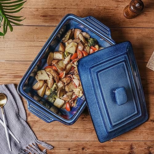 KOOV Ceramic Casserole Dish with Lid, 9 x 13 Inches