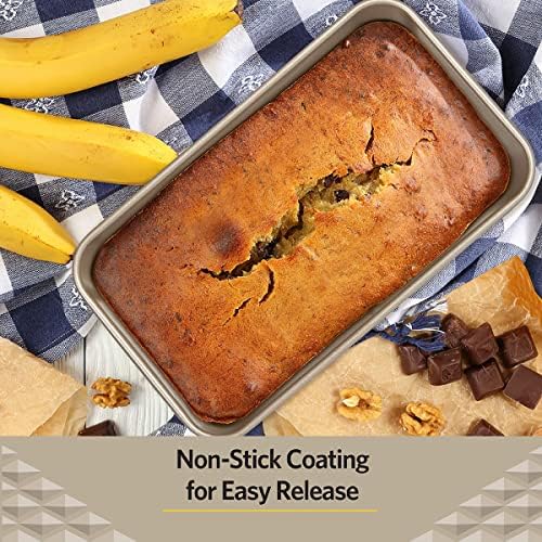 Glad Loaf Baking Pan Nonstick - Heavy Duty Metal Bakeware for Bread