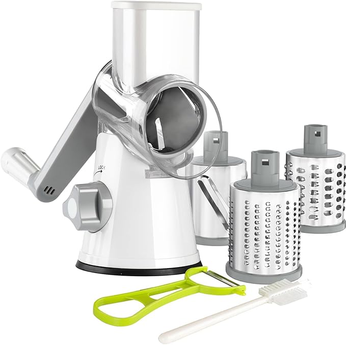 Ourokhome Rotary Cheese Grater Hand Crank, Kitchen Shredder Speed Mandolin by Ourokhome
