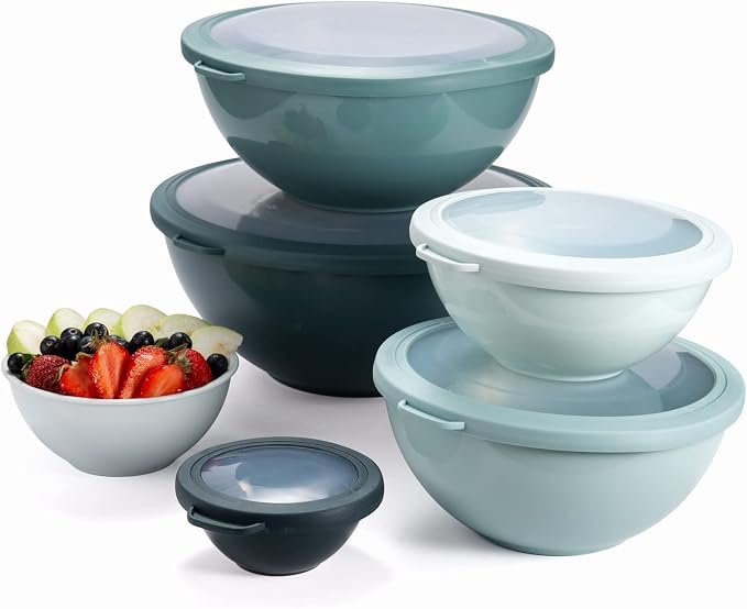 COOK WITH COLOR Mixing Bowls with TPR Lids - Image 9
