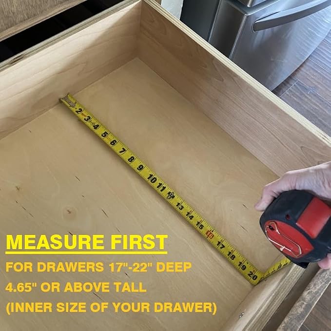 Fabsome Dresser Drawer Organizers 6 Pack, 4.65'' High Adjustable from 17-22‘’ - Image 6