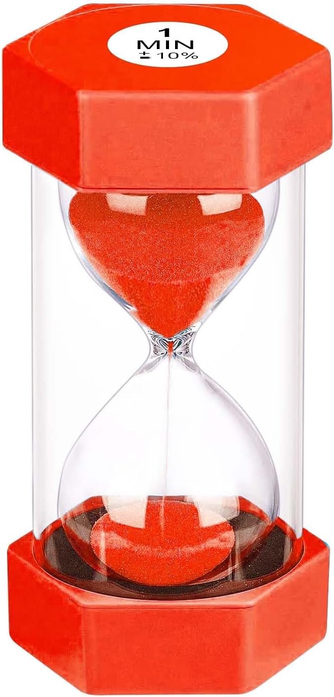 Hourglass Sand Timer 1 Minute, Unbreakable 1m Sand Clock, Plastic SandWatch 1 by YLTIMER